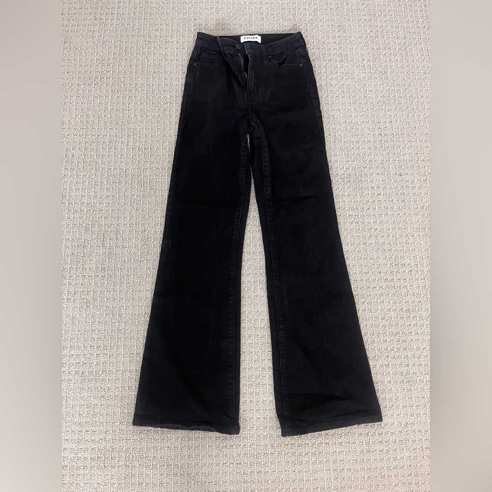 Tilly’s high rise black flare jeans worn once size 24
